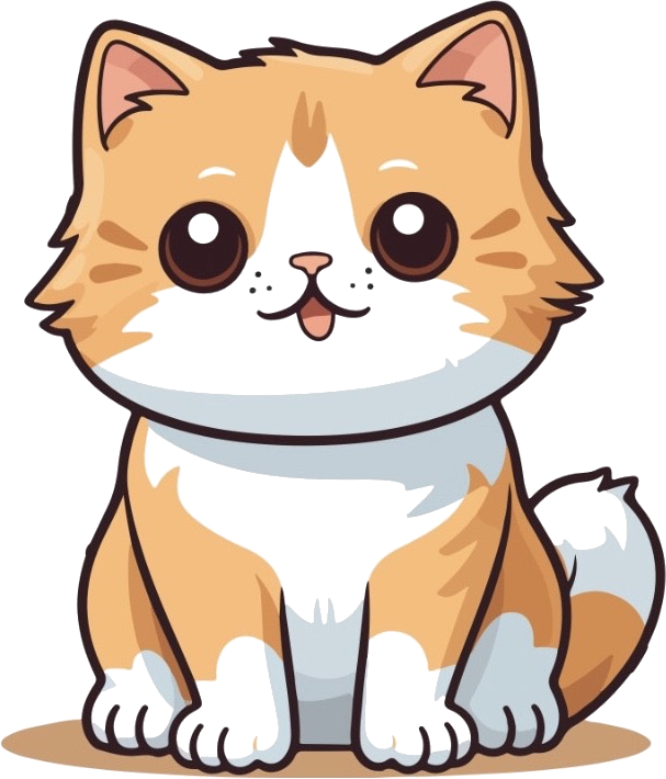Catnip the orange mascot peeking in